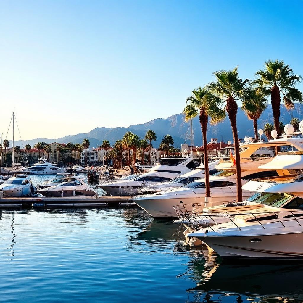 Marina Puerto Banús v Marbelle s luxusními jachtami